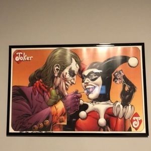 harley quinn and the joker framed picture